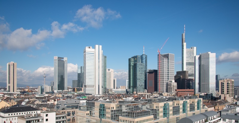 Le quartier bancaire de Francfort, première place financière allemande.
